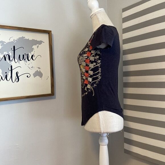 Harley-Davidson Black Skull HD 03 Women's Short Sleeve T-Shirt Size XS - Picture 4 of 7